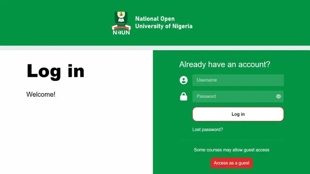 elearn.nou.edu.ng Login