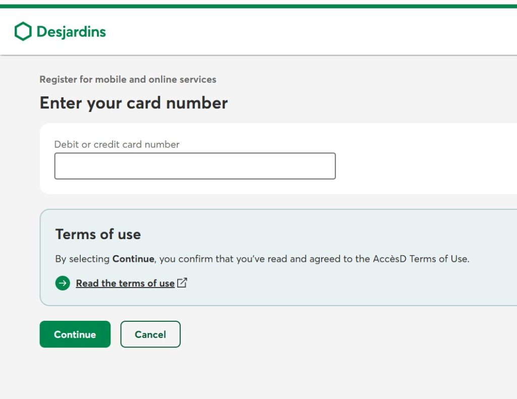 Desjardins Sign Up